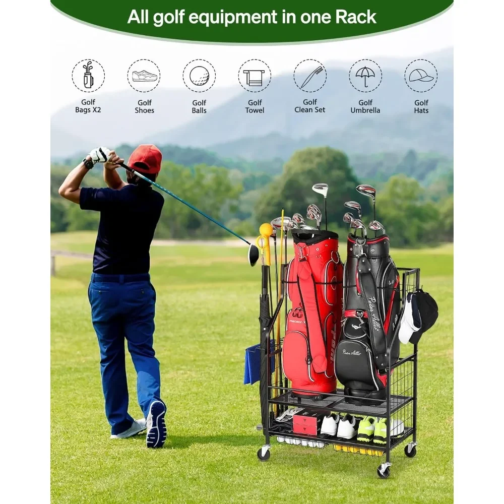 Golf Equipment Organizer For Garage - -Bag Storage Garage Organizer- Golf Bag
