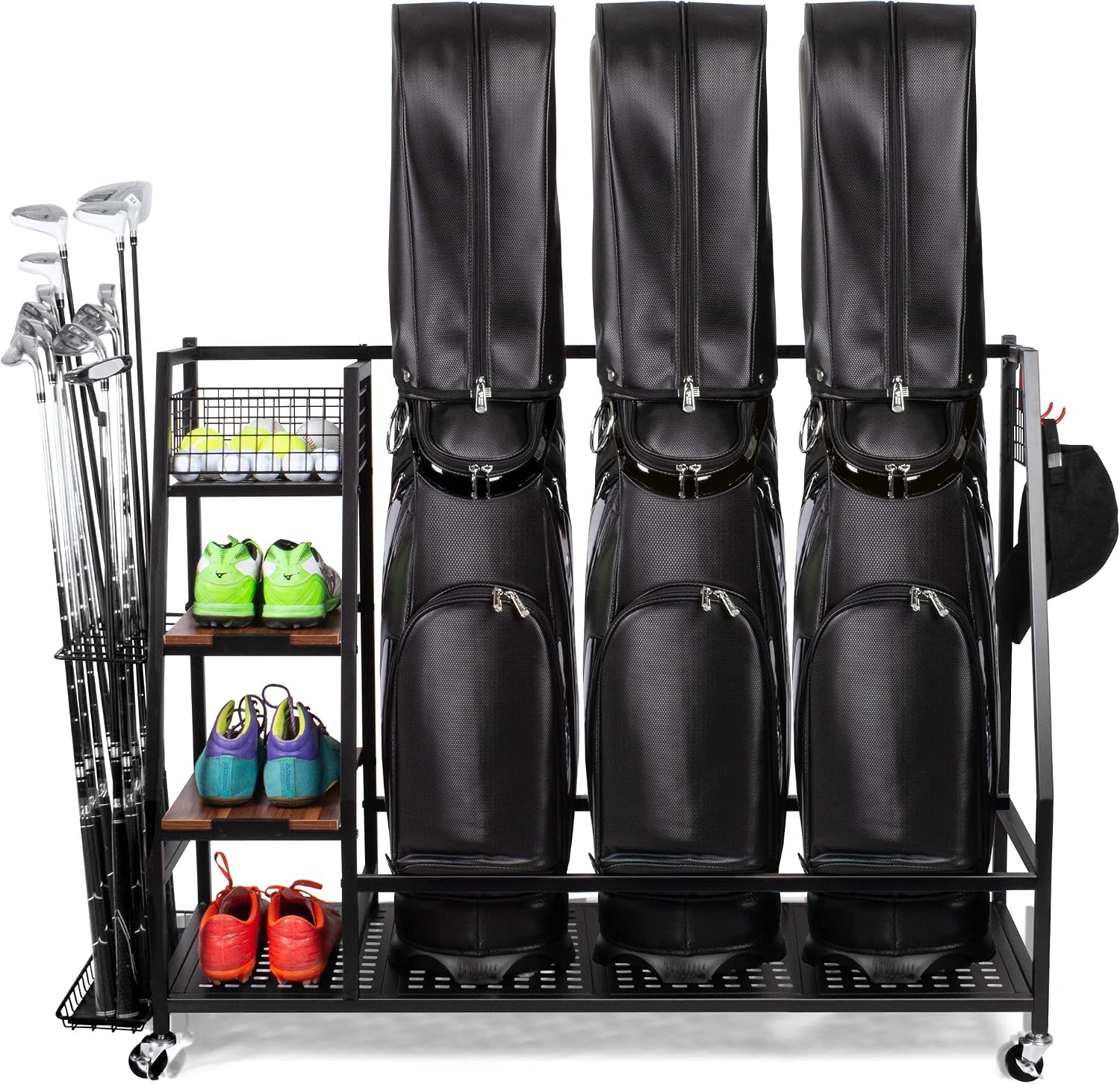 Golf Equipment Organizer For Garage - Heavy Duty Golf Bag Storage Organizer