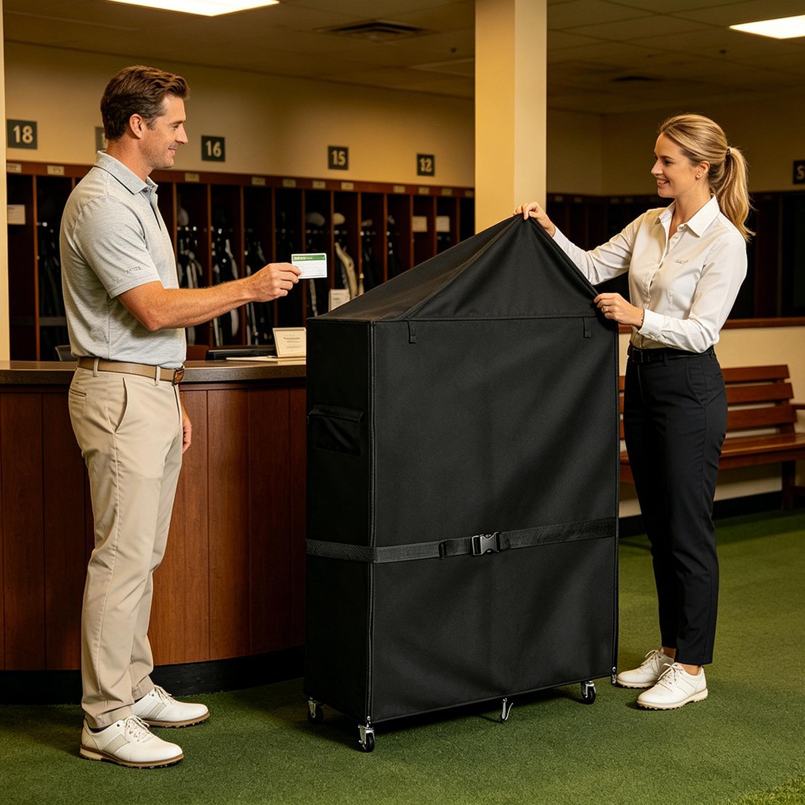 Golf Bag Stand Covers Oxford D - огляд і ціна Golf Equipment Organizer For Garage
