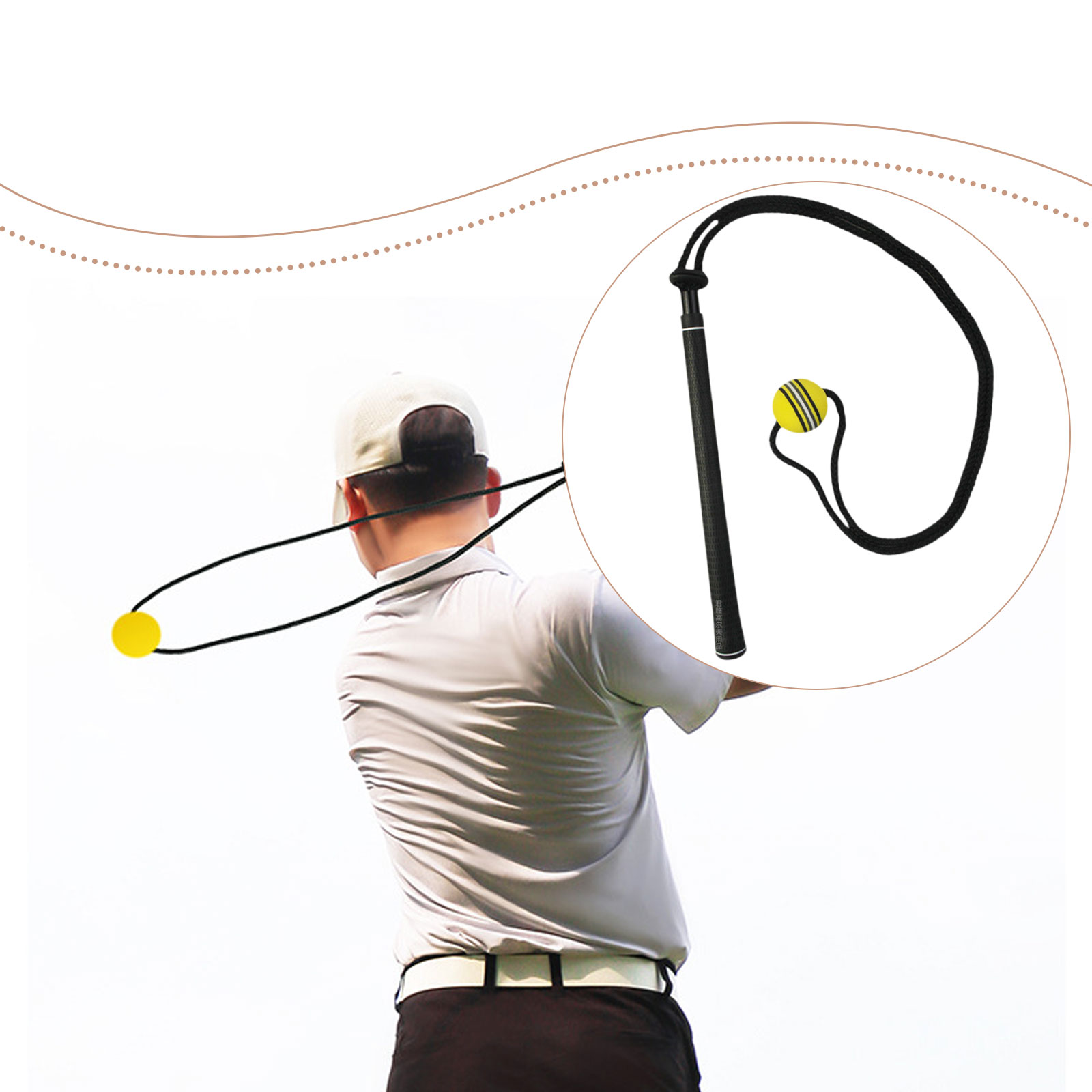 Golf Swing Trainer Elastic Rop - огляд і ціна Golf Equipment Beginners