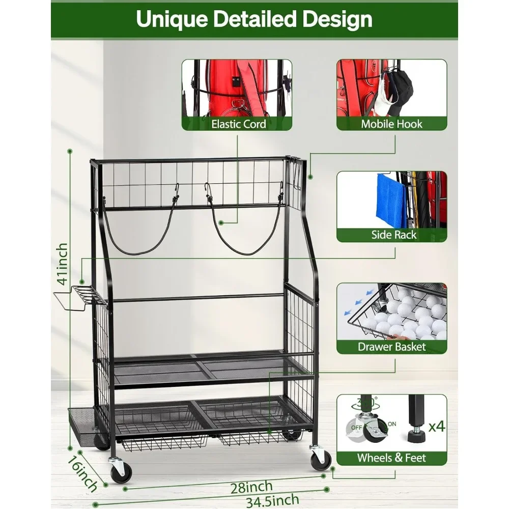 -Bag Storage Garage Organizer- - огляд і ціна Golf Equipment Organizer For Garage