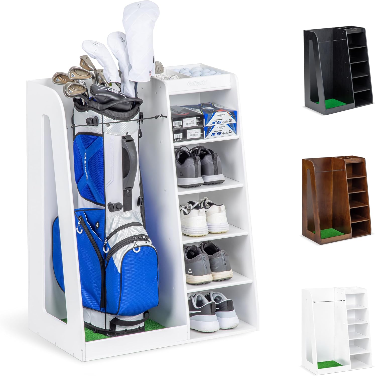 Premium Wooden Golf Bag Storag - огляд і ціна Golf Equipment Organizer For Garage