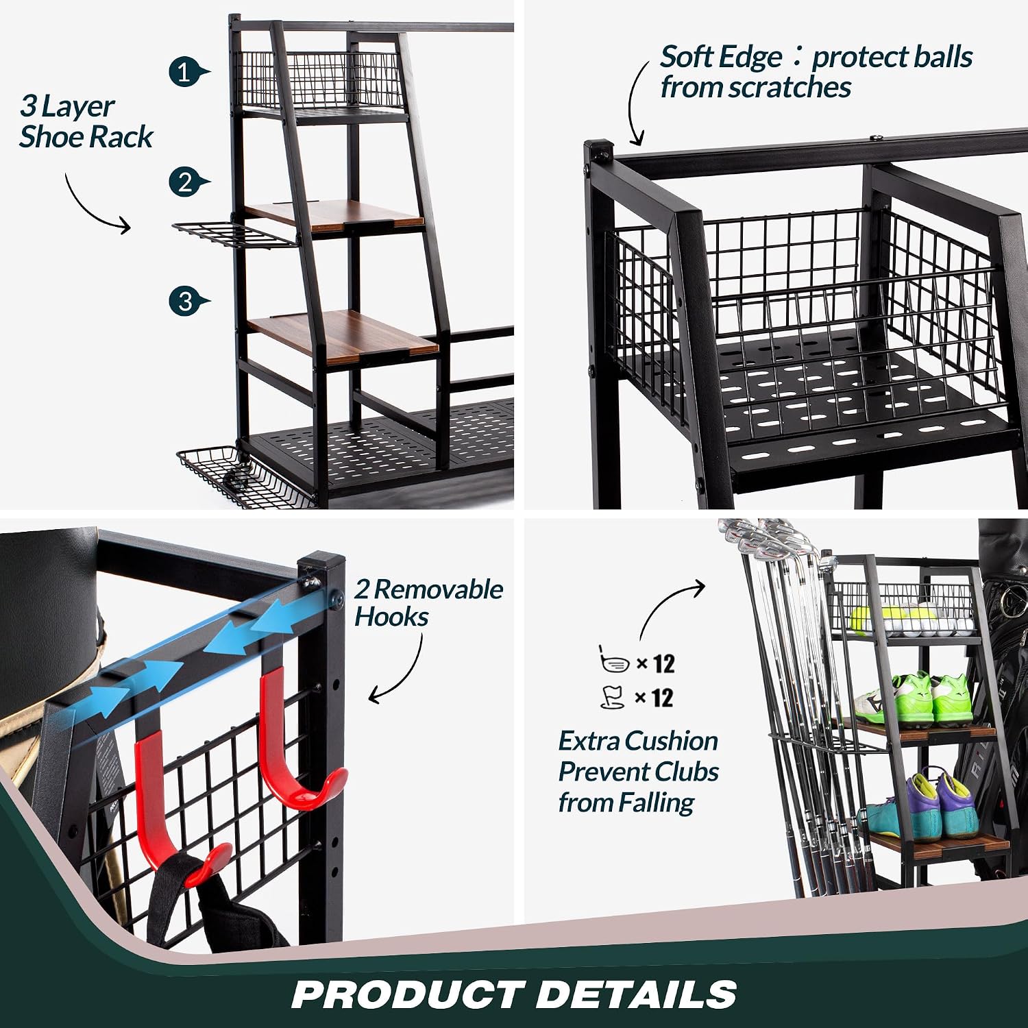 Heavy Duty Golf Bag Storage Or - огляд і ціна Golf Equipment Organizer For Garage