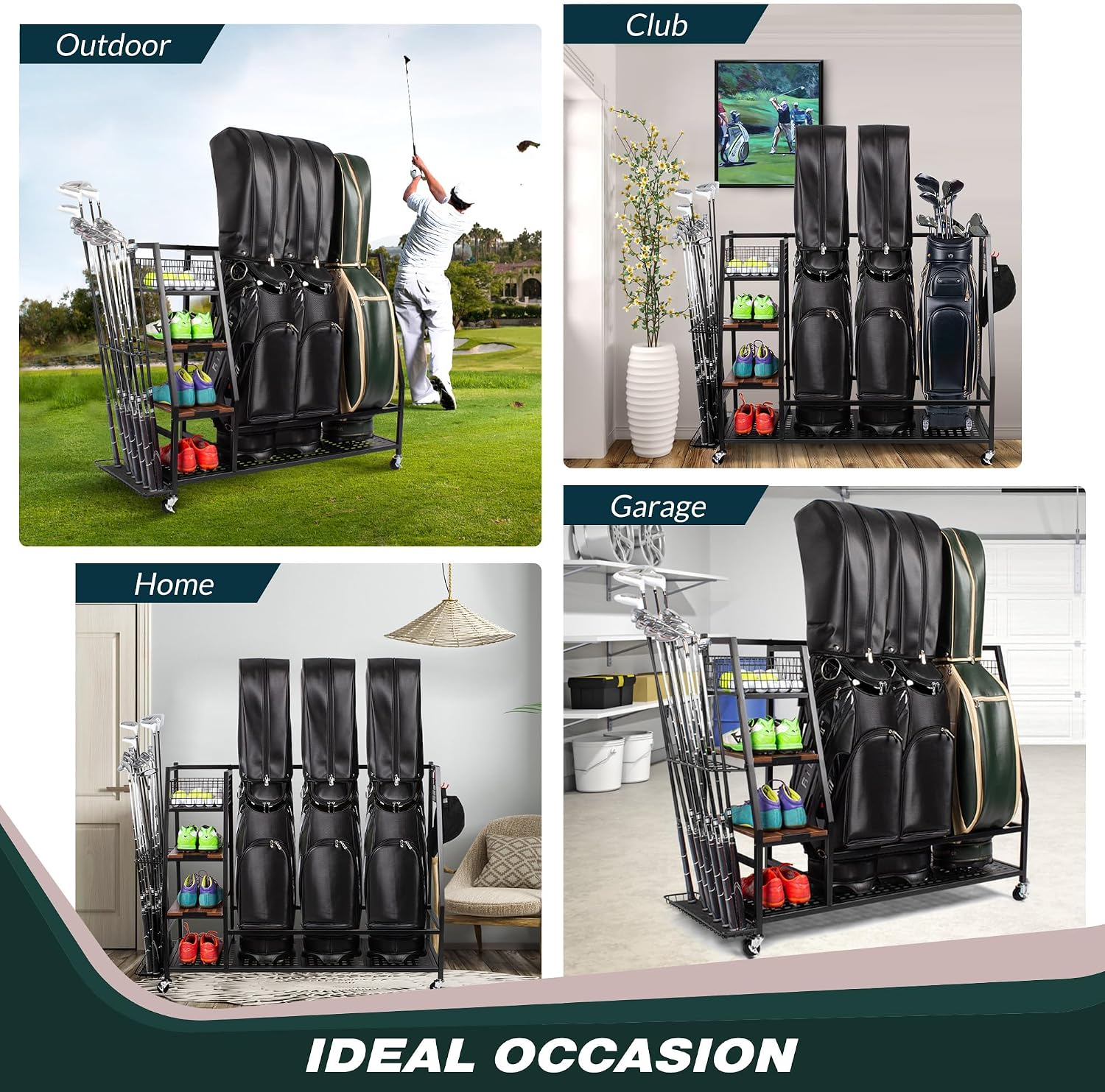 Heavy Duty Golf Bag Storage Or - огляд і ціна Golf Equipment Organizer For Garage
